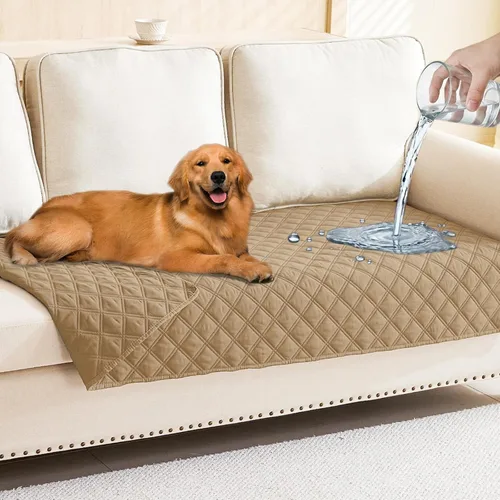 Vista 82 de Smiry Funda Impermeable para Cama de Perro Manta para Mascotas, Manta Suave y Lavable para Perros para Muebles Cama Sofá Sofá Reversible, a Cuadros