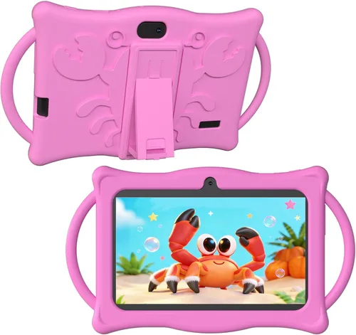 Vista 8 de Tablet Android Kids de 7 pulgadas, Tablets para Niños, 4 GB de RAM 32 GB ROM Quad Core Tablet para niños pequeños con funda a prueba de golpes