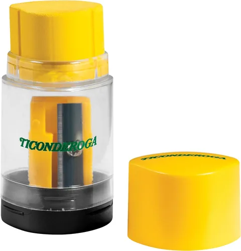 Vista 6 de Ticonderoga Duo - Sacapuntas y borrador 2 en 1, amarillo, 6