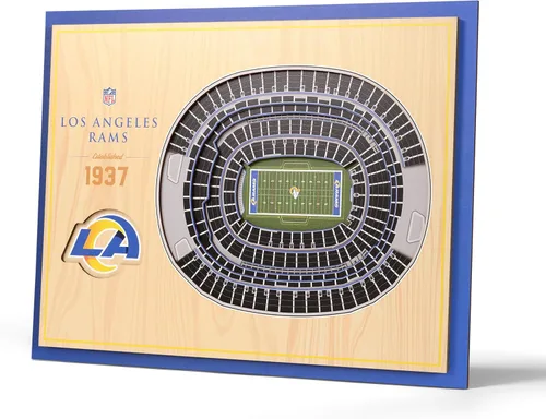 Vista 9 de YouTheFan Arte de pared de 5 capas con vista del estadio de la NFL
