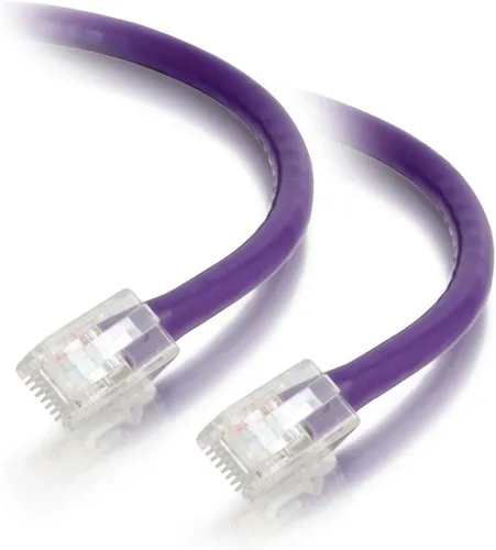 Vista 90 de C2G 24494 Cable cruzado Cat5e - Cable de conexión de red sin blindaje sin arranque, naranja (3 pies, 3.0 ft)