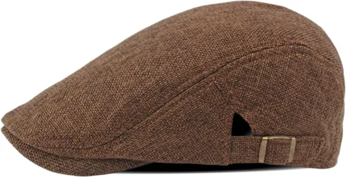 Vista 2 de Mujeres Hombres Simple Flat Cabbie Newsboy Ivy Hat Sun Beret Cap Duckbill Driving Hat color2 negro
