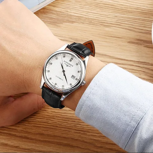 Vista 3 de Moran - Correa con estampado de cocodrilo y de cuero vacuno, para reloj de pulsera de 18mm a 24mm, para mujer y hombre