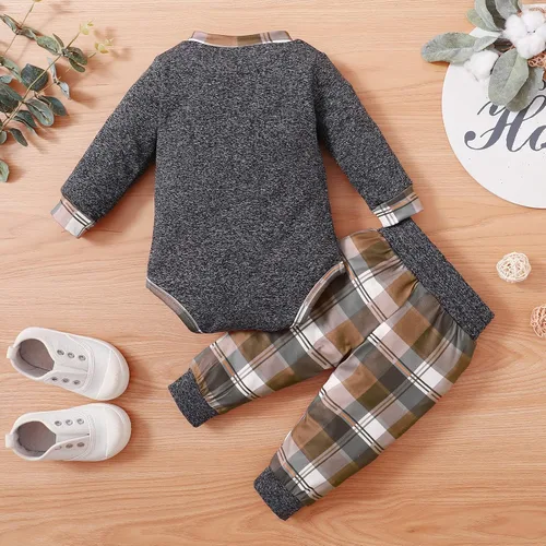 Vista 3 de Xfglck Conjunto de ropa de otoño e invierno para bebés recién nacidos y niños