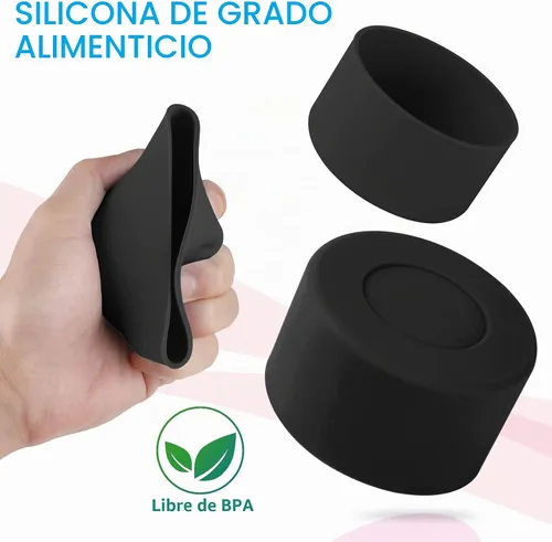 Vista 3 de Funda protectora de silicona para Stanley Quencher H2.0, vaso de 40 onzas y 30 onzas con asa y Stanley IceFlow de 20 onzas, 30 onzas, funda Negro