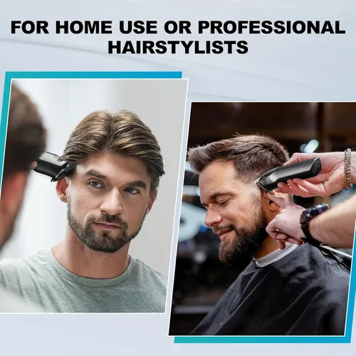 Vista 7 de Recortadora de barba para hombres – Kit profesional 14 en 1 de aseo para hombre, cortapelos con motor de doble velocidad para barba, cabeza, cuerpo