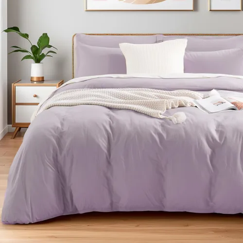Vista 30 de NEXHOME PRO Funda de edredón Twin XL 100% algodón lavado, transpirable, duradera, texturizada, similar al lino, juego de ropa de cama para el hogar