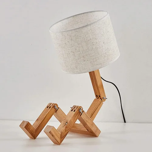 Vista 6 de TOMYEUS Lámpara de mesa Retro Lámpara de mesa Flexible Ajustable Robot Forma Lectura Lámpara de Escritorio Iluminación Dormitorio Lámparas de Mesita