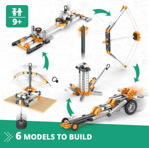 Vista 10 de Engino STEM Toys, Physics Laws: Inertia, Friction & Circular Motion, Engineering Kit for Kids 9+, Creative STEM Projects, Gifts for Boys & Girls