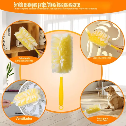 Vista 6 de 50 unidades de recambios para plumero de 360° resistentes compatibles con Swiffer, tamaño grande - recambios desechables electrostáticos extra