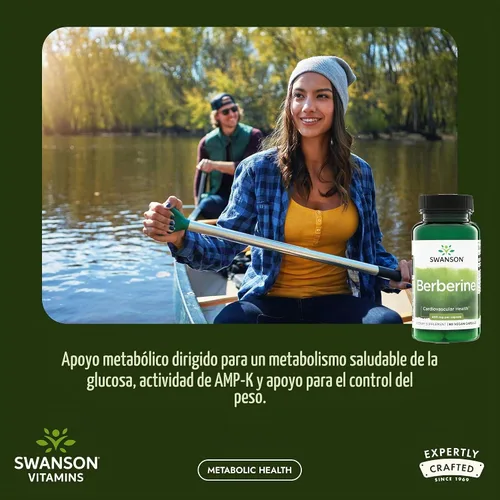 Vista 2 de Swanson Suplemento de berberina - 400 mg cada uno, 60 cápsulas - Berberina HCl con apoyo general para el bienestar