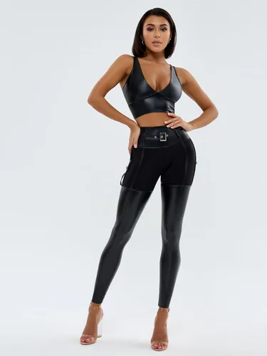 Vista 7 de Bona Fide Leggings Clásicos - Dominatrix Black Blaze