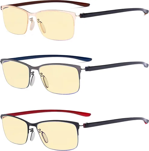 Vista 6 de Eyekepper Gafas de computadora - Lectores de filtro de luz azul - Gafas de lectura con protección UV420 para mujer