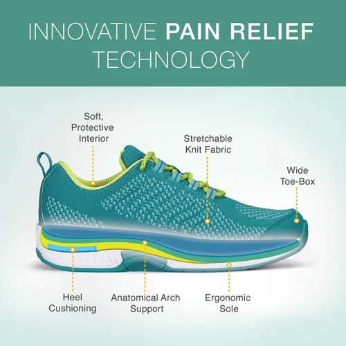 Vista 3 de Orthofeet Zapatillas ortopédicas de punto coral para mujer