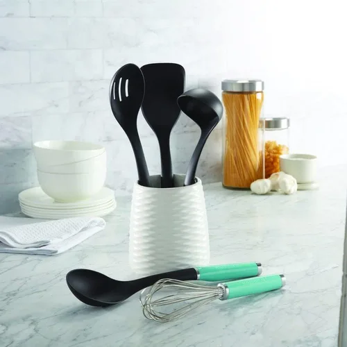 Vista 7 de KitchenAid KQ562BXAQA - Juego de herramientas y artilugios con Crock, 6 piezas, aguamarina
