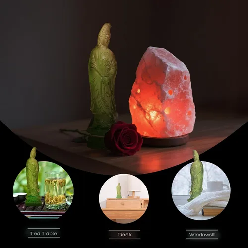 Vista 3 de Estatua de resina de Guan Yin – Quan Yin hecha a mano, Kwan Yin, Quan Am, Kuan Yin, Estatua de Guanyin para altar de meditación, estatua de Buda