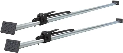 Vista 12 de Mytee Products Barra de carga de gato de carga de 86 a 114 pulgadas con tubo de acero cuadrado soldado y patas de goma pivotantes atornilladas