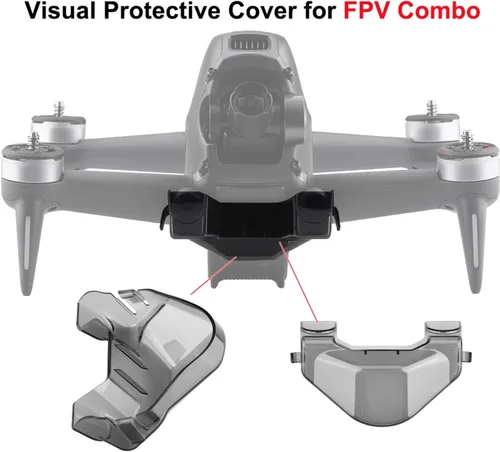 Vista 2 de Cubierta protectora visual para DJI FPV Combo Drone Lens Down-View Cubierta integrada Sensor de evitación de obstáculos Accesorio de tapa de polvo