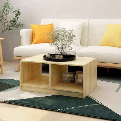 Vista 9 de Rectangular Pinewood Coffee Table, Matte Grey Finish, Living Room Furniture, Small Coffee Table with Storage Shelf