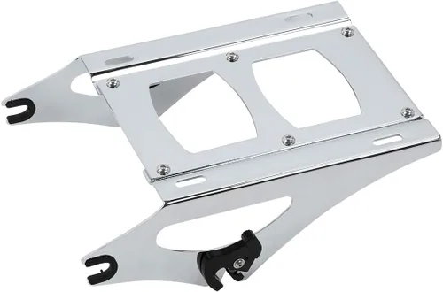 Vista 9 de TCT-MOTORPARTS Tronco Razor Tour Pack de 5.5 pulgadas+estante de montaje de 2 UPS+respaldo apto para Harley Road King FLHR, Street Glide FLHX