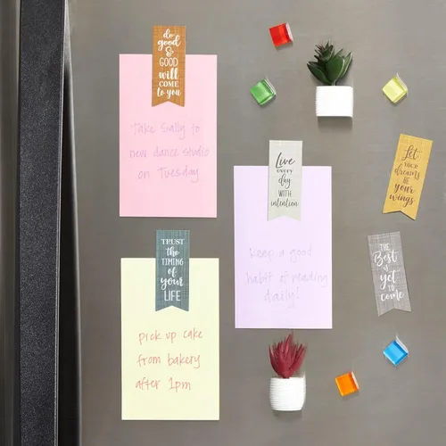 Vista 2 de Paquete de 36 marcadores magnéticos inspiradores para mujeres con citas motivacionales, clips de página magnéticos a granel para estudiantes