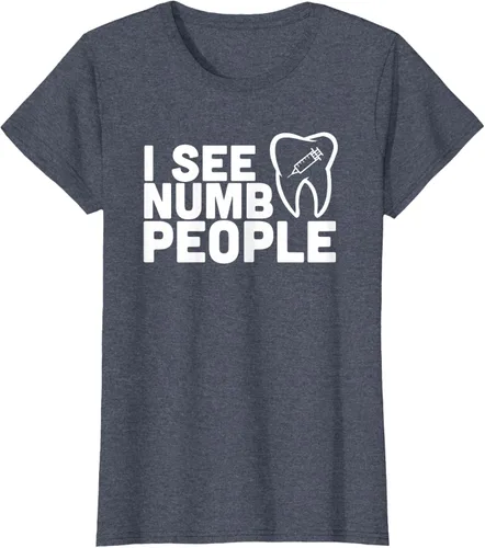 Vista 84 de I see Numb People - Camiseta de regalo para dentista dental, Negro, S