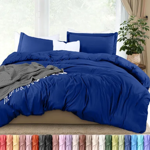 Vista 32 de Utopia Bedding Juego de funda de edredón tamaño individual - 2 piezas con cierre de cremallera - 1 funda de edredón 68X90 pulgadas y 1 funda de Beige