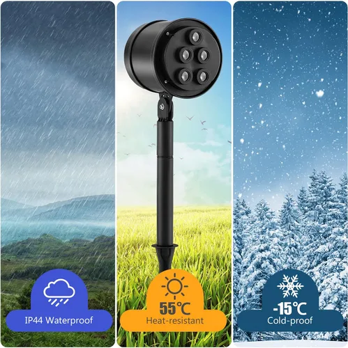 Vista 4 de S AFSTAR Proyector de luz de Navidad, iluminación LED decorativa impermeable al aire libre con patrón de regalo de Navidad, luz de proyecto