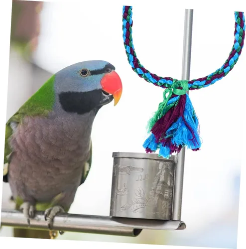 Vista 6 de Cuerda de algodón para masticar pájaro, perca, guacamayo, 2 uds