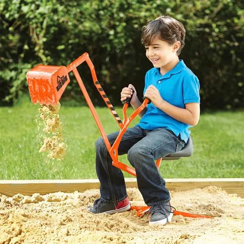 Vista 5 de Excavadora Big Dig con base de rotación 360, color naranja