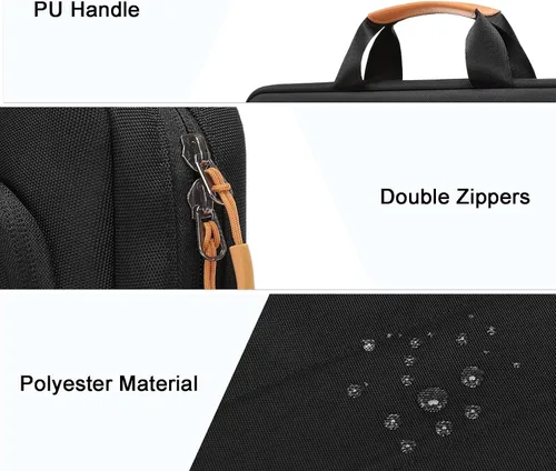 Vista 5 de MOSISO Laptop Bag for Men, Computer Bags Laptop Briefcase Bag with Trolley Sleeve&Front Rectangle&Horizontal Pockets