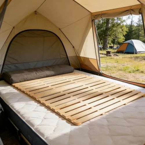 Vista 6 de Base de cama de piso, transpirable, a prueba de humedad, plegable, tatami, cama japonesa para dormir en el suelo o colchón de futón