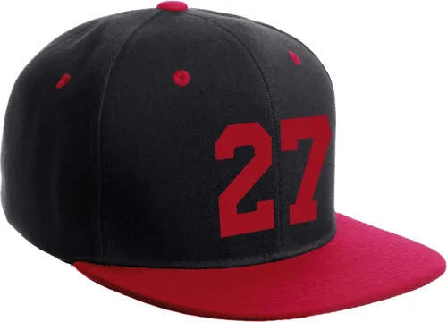 Vista 102 de Número de equipo modificado para requisitos particulares del jugador del color del sombrero del Snapback de la visera plana clásica de la visera