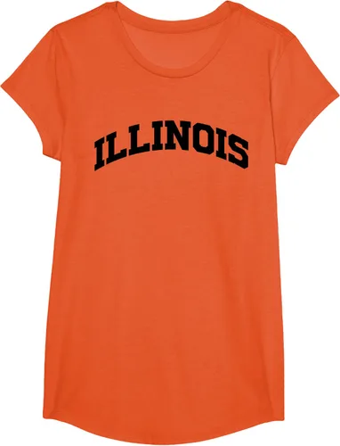 Vista 41 de Illinois Gift - Camiseta de diseño deportivo con texto universitario, gris, S
