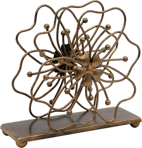 Vista 6 de OwlGift Servilletero de estilo floral, dispensador de pañuelos independiente, almacenamiento de servilletas para mesa de comedor, para el hogar Flor