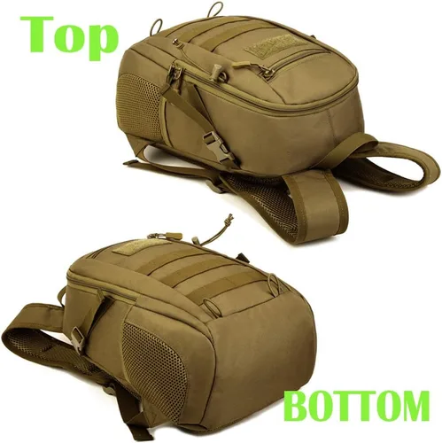 Vista 3 de CREATOR Mini mochila táctica militar MOLLE mochila mochila estudiante escuela viajes camping bolsa