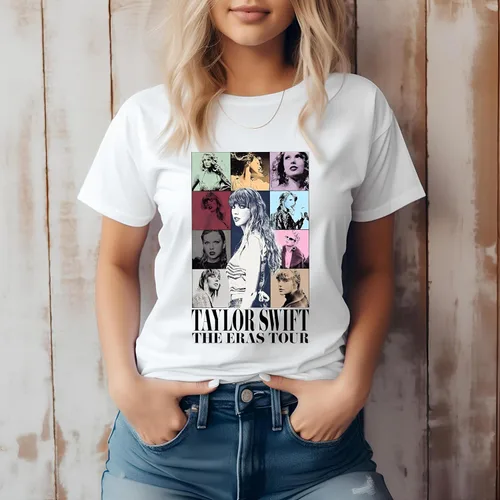 Vista 3 de Camiseta Taylor Swift ERAS Tour, camiseta para fanáticos de Taylor Swift, atuendo ERAS Tour, ropa de concierto nocturno, camiseta para fanáticos