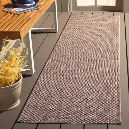 Vista 52 de SAFAVIEH Alfombra Lavable para Exteriores Colección Courtyard - 2'3" x 5', Azul Aqua y Gris, No Desprende Pelusa y Fácil Limpieza, Ideal para Patio