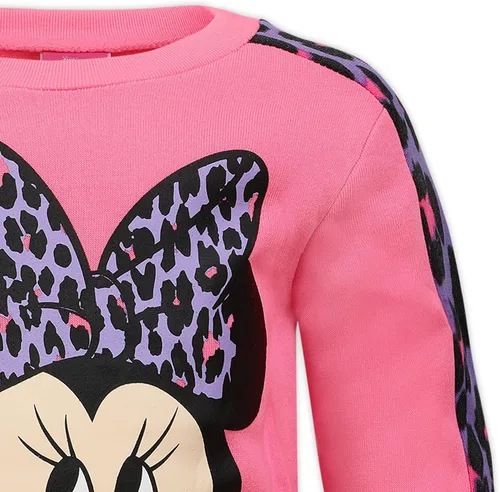 Vista 4 de Disney Minnie Mouse - Conjunto de sudadera y pantalón deportivo para niñas pequeñas - Rosa