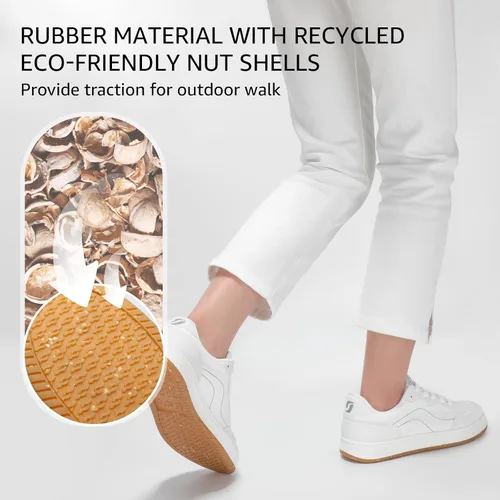 Vista 4 de STQ Zapatos de lona para mujer, con cordones, antideslizantes, cómodos, para caminar