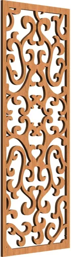 Vista 62 de 9 3/8 pulgadas de ancho x 24 3/8 pulgadas de alto x 1/4 de alto Smithfield paneles de pared de madera con calado, abedul