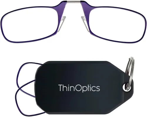 Vista 12 de Always With You by ThinOptics Classic Keychain Reading Glasses Funda negra/marcos negros