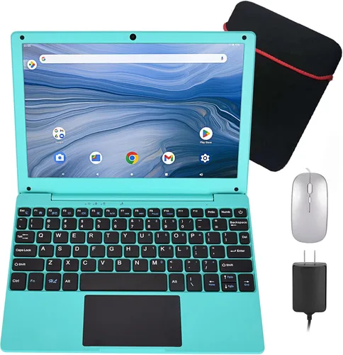Vista 8 de Laptop de 10.1 Pulgadas, Procesador Quad-Core con Sistema Operativo Android 12.0, 2GB RAM, 64GB EMMC, Cámara Integrada, WiFi, Interfaz USB, Carga
