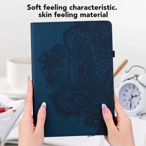 Vista 3 de Funda para Fire HD 8 / Fire HD 8 Plus (12ª/10ª generación, 2024/2022/2020), funda de piel sintética a prueba de golpes con ranuras para tarjetas
