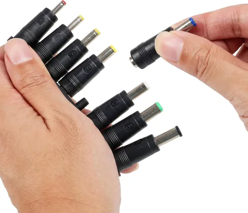 Vista 3 de AITRIP Cable de alimentación USB a CC de 5 V a 12 V, 8 conectores de enchufe intercambiables adaptadores para enrutador, mini ventilador y altavoz