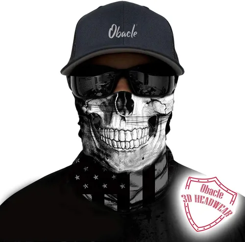 Vista 2 de Obacle Bandana máscara facial cuello polaina tubo máscara hombres mujeres para protección solar contra el polvo