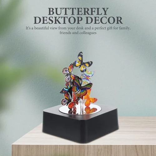 Vista 9 de LIFKOME Escultura de mariposas de escritorio, escultura magnética de escritorio, mariposas divertidas, juguete para el desarrollo de la inteligencia