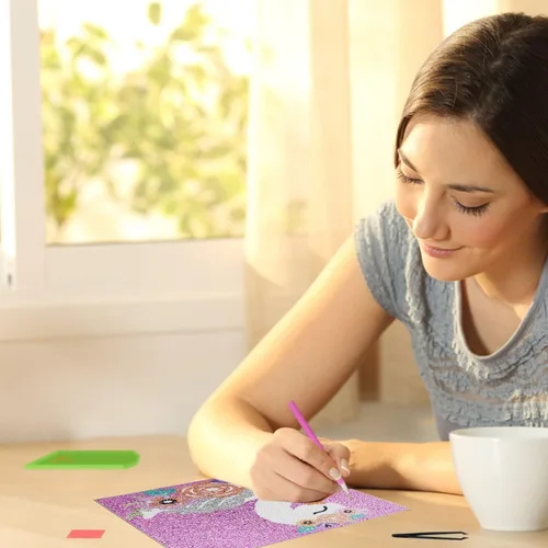 Vista 8 de Ezzo Kit de pintura de diamante 5D para adultos y niños, juego de arte de bricolaje por números de 20 x 16 pulgadas (delfín)