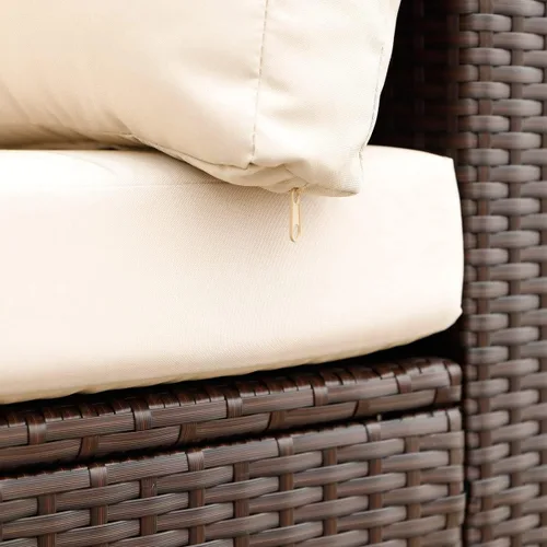 Vista 4 de RADIATA Juegos de conversación al aire libre muebles de patio sofá conjunto 2 unids gris PE Rattan mimbre conversación conjuntos de conversación