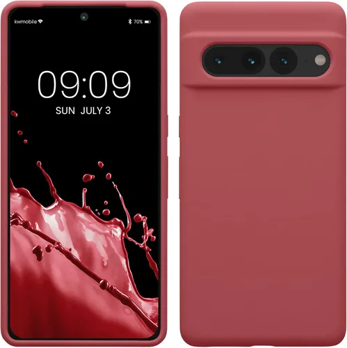 Vista 58 de kwmobile Funda compatible con Google Pixel 7 Pro - Funda de silicona TPU con acabado suave - Piedra antigua